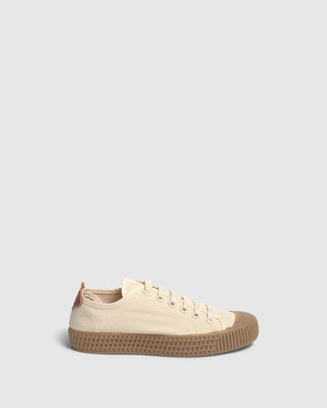 Sneaker Zita Ivory Canvas Plana Mujer| Castañer